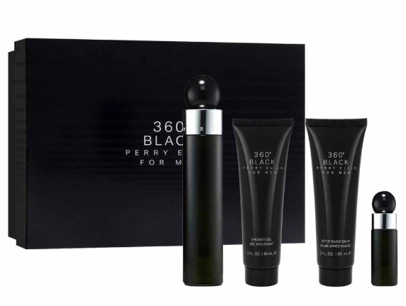 Perry Ellis 360 Black EDT Estuche 4 Piezas 100 ml