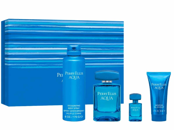 Perry Ellis Aqua EDT Estuche 4 Piezas 100 ml
