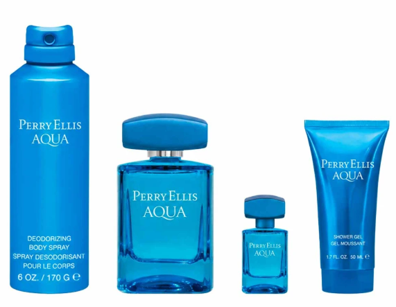 Perry Ellis Aqua EDT Estuche 4 Piezas 100 ml