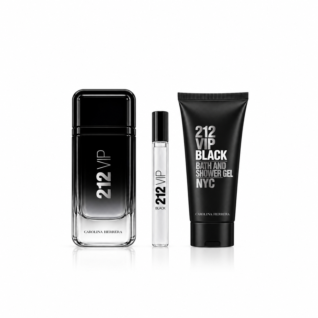 Carolina Herrera 212 Vip Black Estuche 3 Piezas EDP