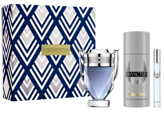Rabanne Invictus EDT Set de 3 Piezas
